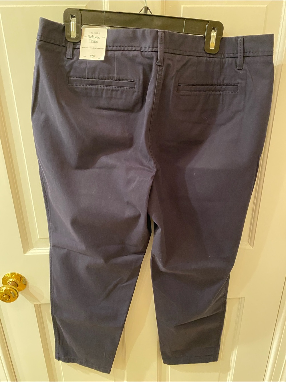 Talbots Relaxed Chino Pants • 12 Petite • Navy - Picture 3 of 8